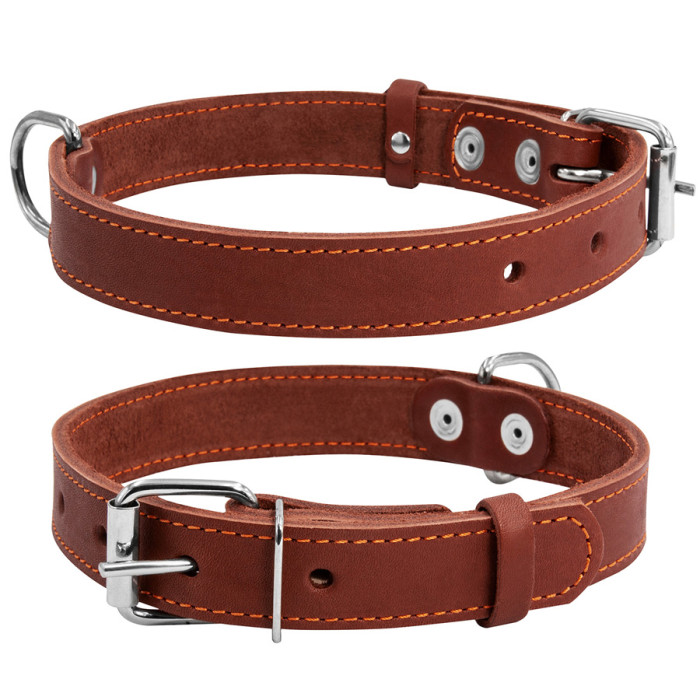 Нашийник "CoLLaR" одинарний (ширина 35мм, довжина 48-63см) коричневий