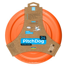Ігрова тарілка для апортировки PitchDog, діаметр 24 см помаранчевий