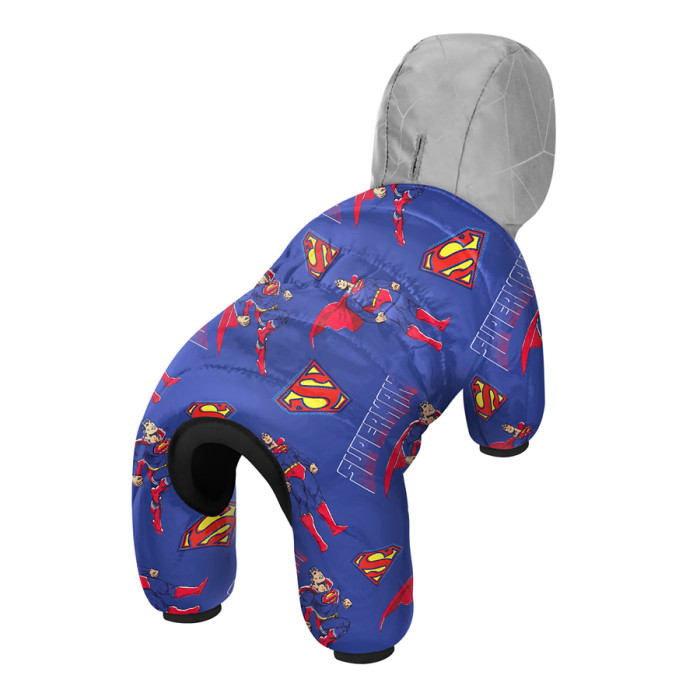 Комбінезон для собак WAUDOG Clothes малюнок "Сила Супермена", M35, В 59-62 см, С 37-40 см