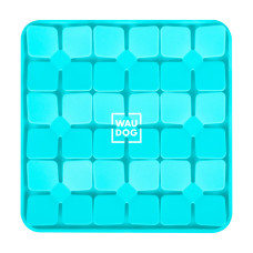 Килимок для пошуку корму WAUDOG Silicone, 205х205х17 мм, блакитний