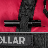 Шлея "Dog Extreme" "POLICE" №5 з ліхтариком (В:85-115см) чорний
