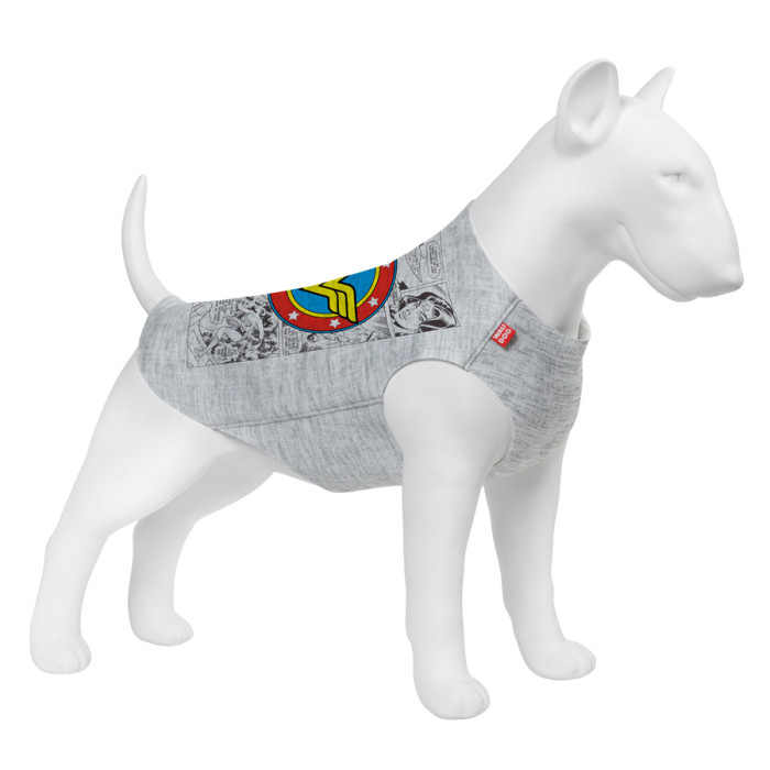 Майка для собак WAUDOG Clothes малюнок "Чудо-жінка комікс", S35, B 48-54 см, С 28-33 см