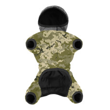 Комбінезон для собак WAUDOG Clothes, малюнок "Мілітарі", S40, В 58-61 см, С 33-38 см