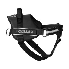 Шлея "Dog Extreme" "POLICE" №5 з ліхтариком (В:85-115см) чорний