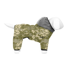 Комбінезон для собак WAUDOG Clothes, малюнок "Мілітарі", S40, В 58-61 см, С 33-38 см