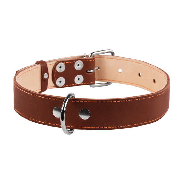 Нашийник "CoLLaR" подвійний (ширина 35мм, довжина 48-63см) коричневий