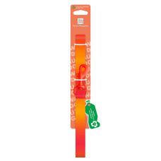 Повідець для собак з нейлону WAUDOG Nylon Recycled, градієнт, кольоровий карабін, M, Ш 20 мм, Д 122 cм, помаранчевий