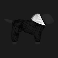 Комбінезон для собак WAUDOG Clothes малюнок "Бетмен ескіз", S30, В 57-59 см, С 40-43 см