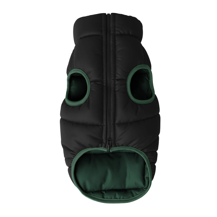 Курточка для собак WAUDOG Re-clothes двостороння, L65, A 62-65, B 87-89, C 60-65, смарагдовий