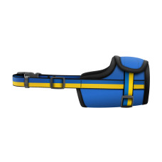 Намордник для собак WAUDOG Nylon, малюнок "Colors of freedom", пластиковий фастекс, розмір M, О 19-26 см