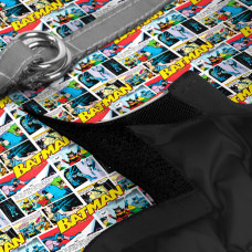 Шлея для собак м'яка WAUDOG Clothes з QR паспортом, малюнок "Бетмен комікс", XS2, В 28-31 см, С 20-22 см