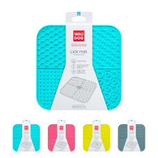 Килимок для злизування WAUDOG Silicone, 190х190х10 мм, блакитний