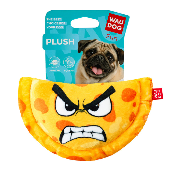 Іграшка для собак WAUDOG Fun Plush Чебурек, плюш, Ш 20 см, Д 13 см