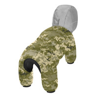 Комбінезон для собак WAUDOG Clothes, малюнок "Мілітарі", L55, В 77-79 см, С 47-50 см