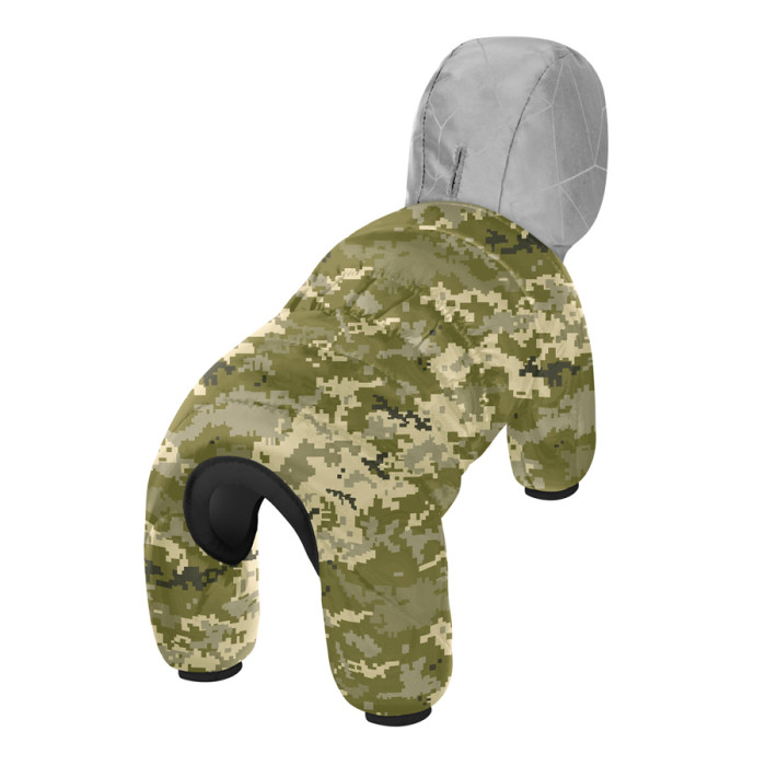 Комбінезон для собак WAUDOG Clothes, малюнок "Мілітарі", L55, В 77-79 см, С 47-50 см