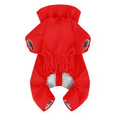 Дощовик для собак WAUDOG Clothes, водонепроникний, M47, В 69-72 см, С 47-50 см, червоний