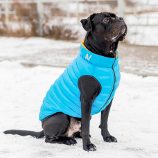 Двостороння курточка AiryVest для собак , розмір L 65, жовто-блакитна