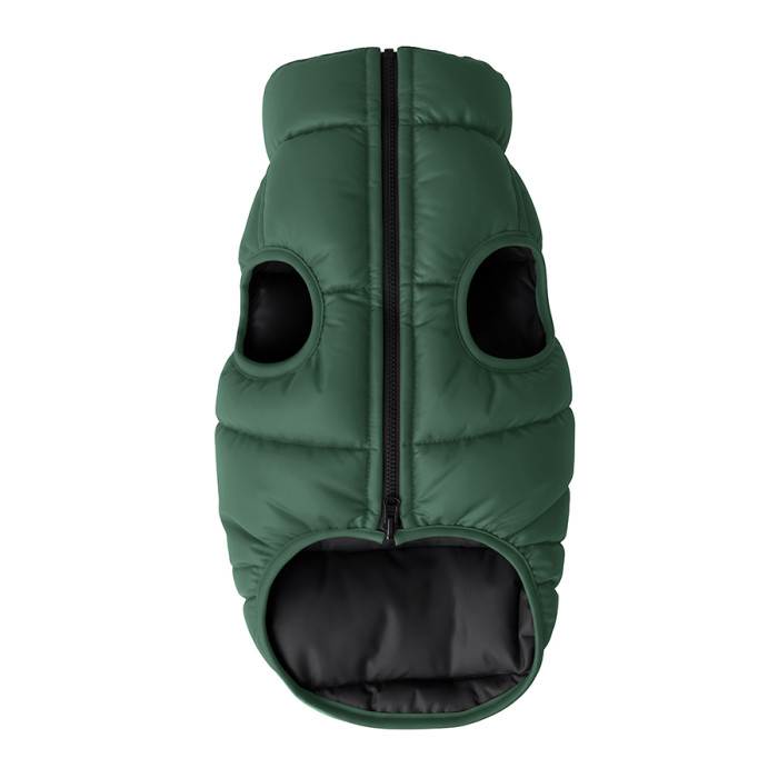 Курточка для собак WAUDOG Re-clothes двостороння, M47, A 44-47, B 69-72, C 41-44, смарагдовий