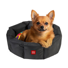 Лежанка для собак WAUDOG Relax, малюнок "Мохнаті монстри", L, Ш 49 см, Д 59 см, В 20 см