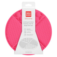 Килимок для злизування і повільного харчування WAUDOG Silicone, 211х211х30 мм, рожевий