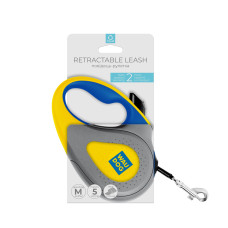 Повідець-рулетка для собак WAUDOG R-leash, малюнок "Colors of freedom", M, до 25 кг, 5 м, світловідбивна стрічка