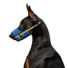 Намордник для собак WAUDOG Nylon, малюнок "Colors of freedom", пластиковий фастекс, розмір XL, О 35-43 см