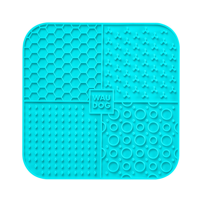 Килимок для злизування WAUDOG Silicone, 190х190х10 мм, блакитний