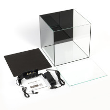 Акваріумний набір BlackCube 30 літрів, з чорною задньою стінкою, 31х31х31 см, скло 4 мм