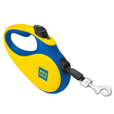 Повідець-рулетка для собак WAUDOG R-leash, малюнок "Colors of freedom", M, до 25 кг, 5 м, світловідбивна стрічка