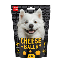 Ласощі для собак WAUDOG Treats Хрусткі сирні кульки, 30 г