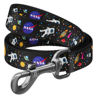 Повідець для собак нейлоновий WAUDOG Nylon, малюнок "NASA", Ш 20 мм, Дов 122 см