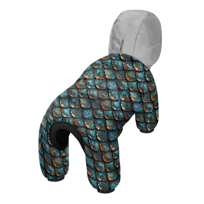 Комбінезон для собак WAUDOG Clothes малюнок "Луска", M47, В 69-72 см, С 41-44 см
