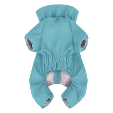 Дощовик для собак WAUDOG Clothes, водонепроникний, S35, В 47-51 см, С 35-39 см, блакитний