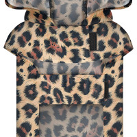 Дощовик-накидка з капюшоном для собак WAUDOG Clothes, малюнок "Леопард", А 23-26 см, B 30-36 см, С 15-20 см