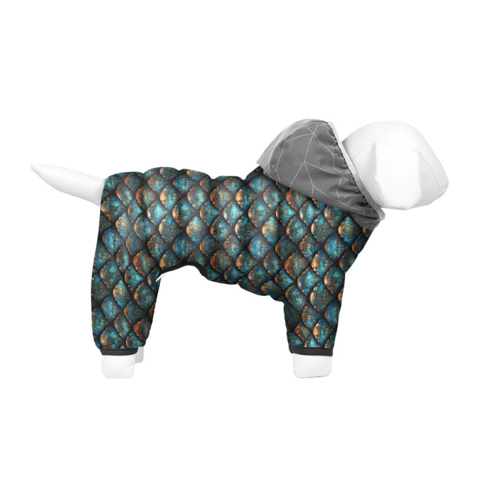 Комбінезон для собак WAUDOG Clothes малюнок "Луска", M47, В 69-72 см, С 41-44 см