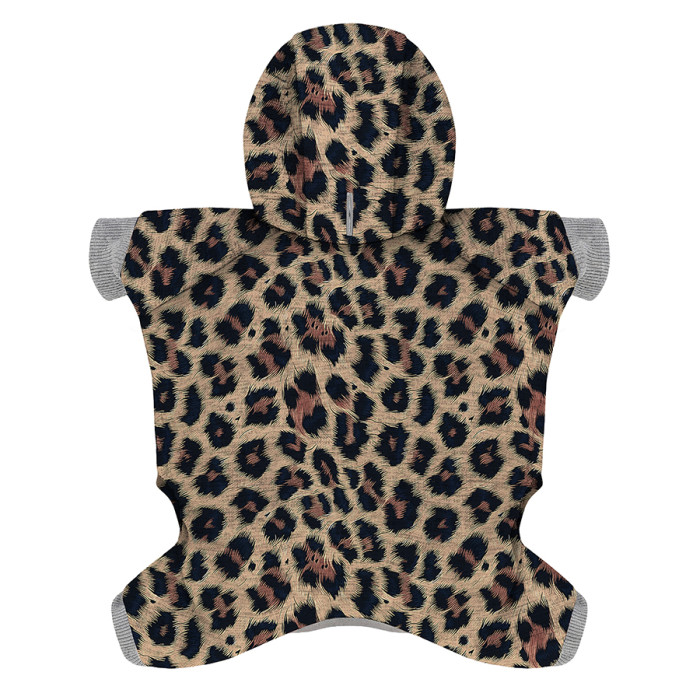 Комбінезон для собак WAUDOG Clothes малюнок "Леопард", софтшелл, M35, B 54-60 см, С 34-40 см