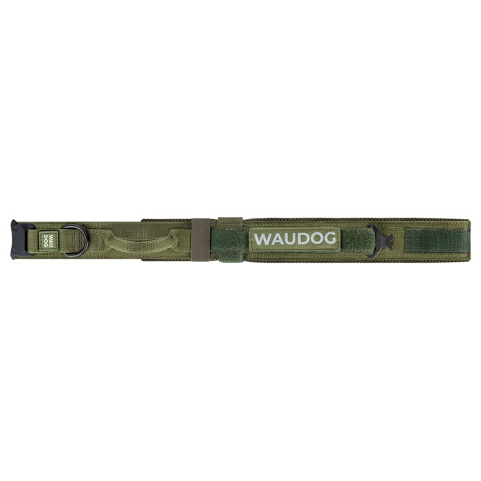 Нашийник з ручкою тактичний для собак WAUDOG PRO, металевий фастекс, L, Ш 50 мм, Дл 45-55, хакі