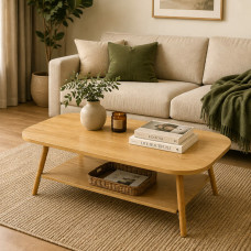 Столик кавовий овальний 120х60х41,5см WOOD BROWN SW-00003363