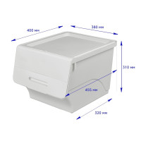 Контейнер для зберігання 45.5х38х31см Білий SW-00002420