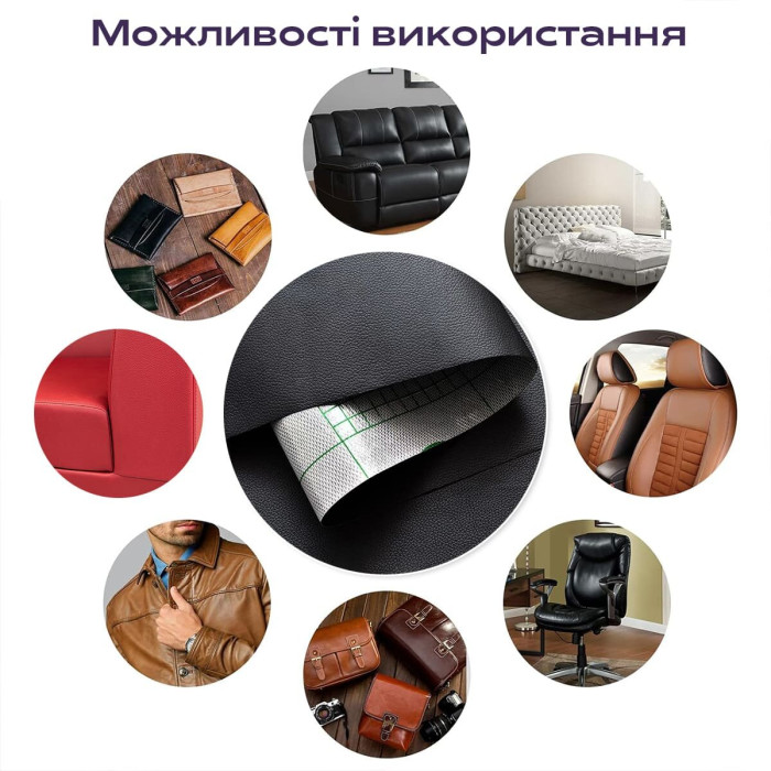 Самоклеюча екошкіра у рулоні 1.37х3м х 0.5мм Чорний SW-00001413