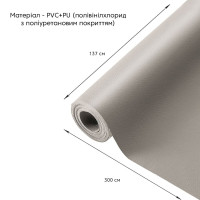 Самоклеюча екошкіра у рулоні 1.37х3м х 0.5мм Світло-сірий SW-00001324