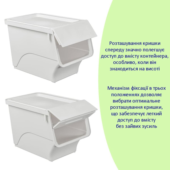 Контейнер для зберігання 45.5х28.5х31см Білий SW-00002421