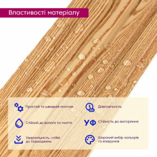 Рейка декоративна WPC стінова 3000х150х9мм Сосна SW-00001867