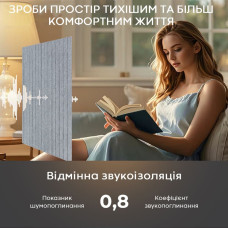 Звукоізоляційна панель 600х600х9мм Сірий граніт SW-00002708