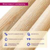 Рейка декоративна WPC стінова 205х14х2900мм SW-00003018