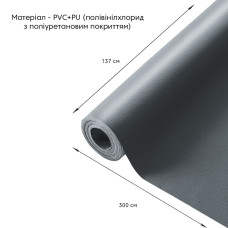 Самоклеюча екошкіра у рулоні 1.37х3м х 0.5мм Темно-сірий SW-00001340
