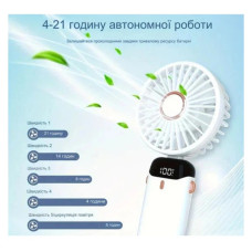 Портативний акумуляторний міні-вентилятор з присоскою та USB Type-C • Ручний і настільний вентилятор для дому, офісу, авто та поїздок