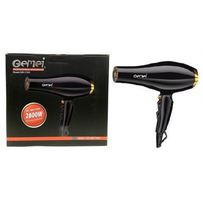 Професійний потужний фен для волосся Gemei GM-1765, 2800W