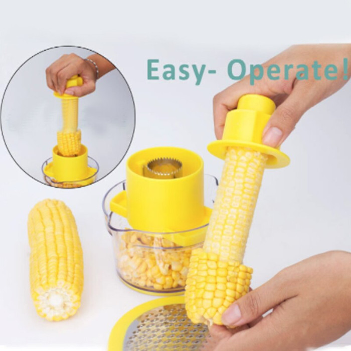 Терка з контейнером Corn Stripper з насадкою для очищення качанів кукурудзи