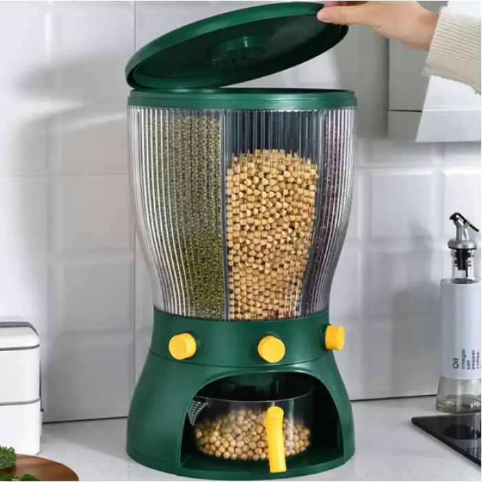Диспансер-органайзер для круп та сипучих Rotate-Dispenser ∙ Контейнер з дозатором для сипучих продуктів